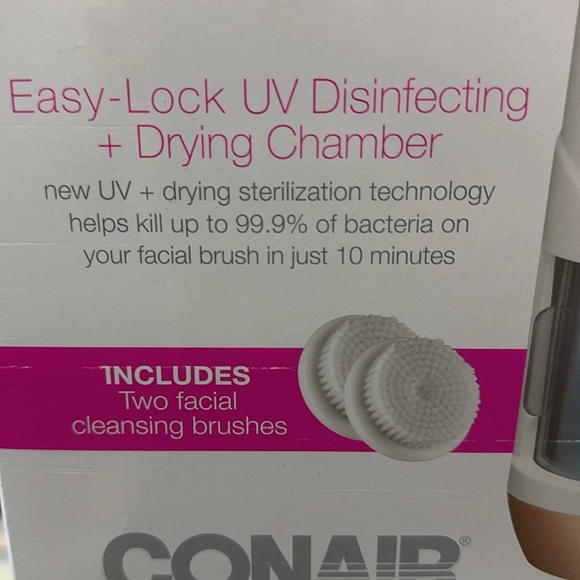Conair true glow Sonic Facial Brush with UV Sterilizer waterproof rechargeable - Picture 8 of 9